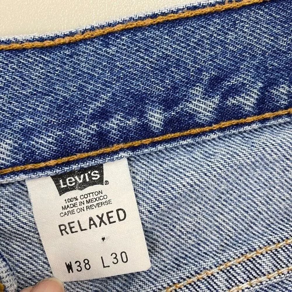 Levis 540 Jeans Mens 38x30 (Fits 36x30) Relaxed‎ Straight Brown Tab VTG 90s 0391
